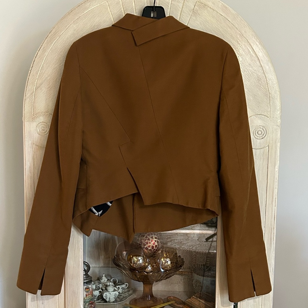 Rachel Rachel Roy Women's Asymmetrical Brown Blazer, Size 10, New Without Tag - Picture 2 of 16